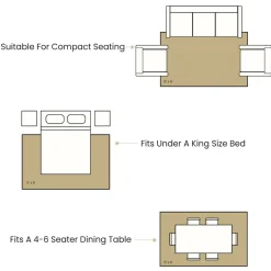 Clearance Abanna Wool Area Rug Rugs|Small Bedroom Furniture