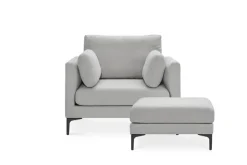 New Adams Armchair with Ottoman Armchairs And Accent Chairs|Living Room Sets