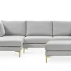 Outlet Adams Chaise Sectional Sofa with Ottoman Living Room Sets|Living Room Sets