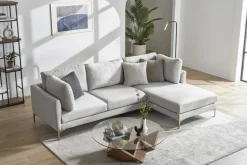 Outlet Adams Chaise Sectional Sofa with Ottoman Living Room Sets|Living Room Sets