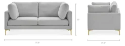 Hot Adams Loveseat Small Living Room Furniture|Loveseats