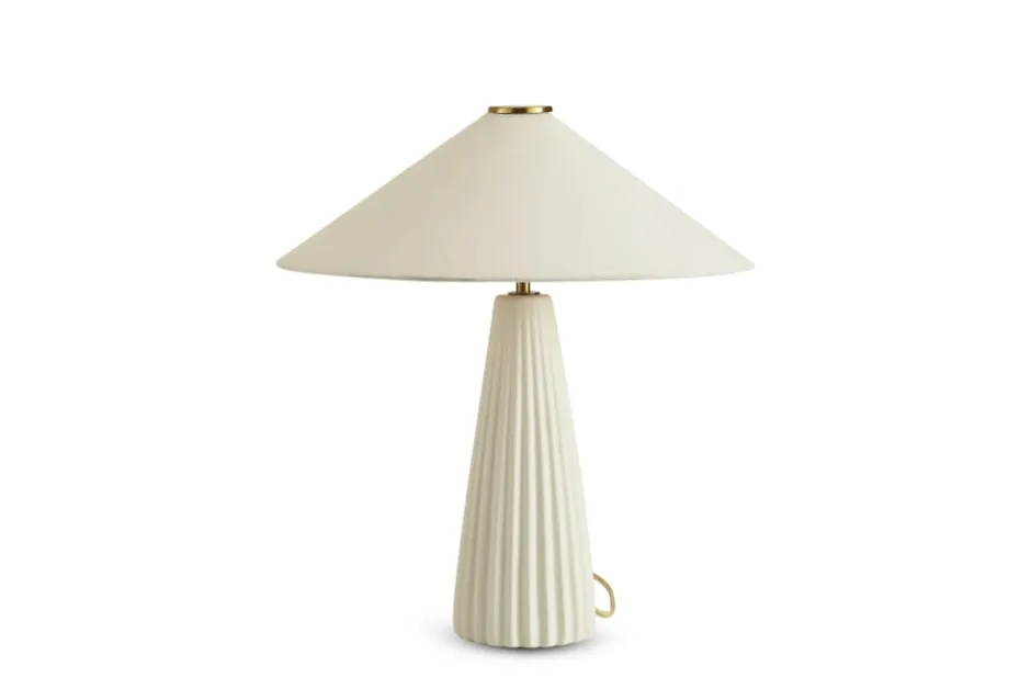 Online Alba Fluted Ceramic Table Lamp Lighting And Lamps