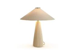 Online Alba Fluted Ceramic Table Lamp Lighting And Lamps