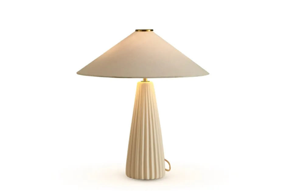 Online Alba Fluted Ceramic Table Lamp Lighting And Lamps