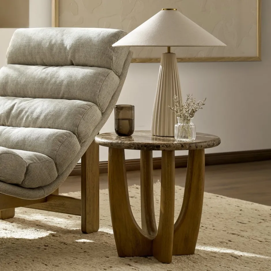 Online Alba Fluted Ceramic Table Lamp Lighting And Lamps