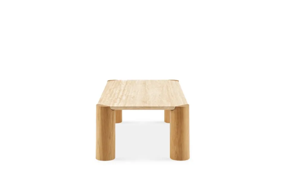 Discount Albie Travertine Rectangular Coffee Table Coffee Tables
