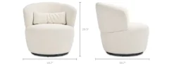 Best Amber Bouclé Swivel Chair, Snow Armchairs And Accent Chairs