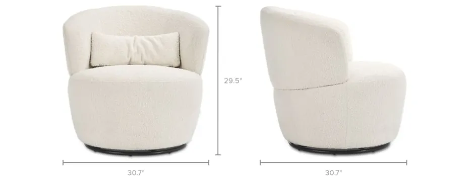 Best Amber Bouclé Swivel Chair, Snow Armchairs And Accent Chairs
