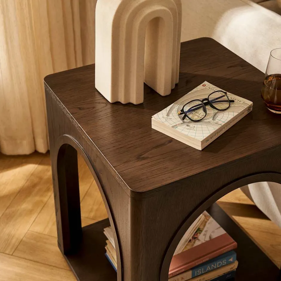 New Arcadia Side Table Small Space Storage|Nightstands & Bedside Tables