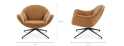 Hot Arden Leather Swivel Armchair Armchairs And Accent Chairs