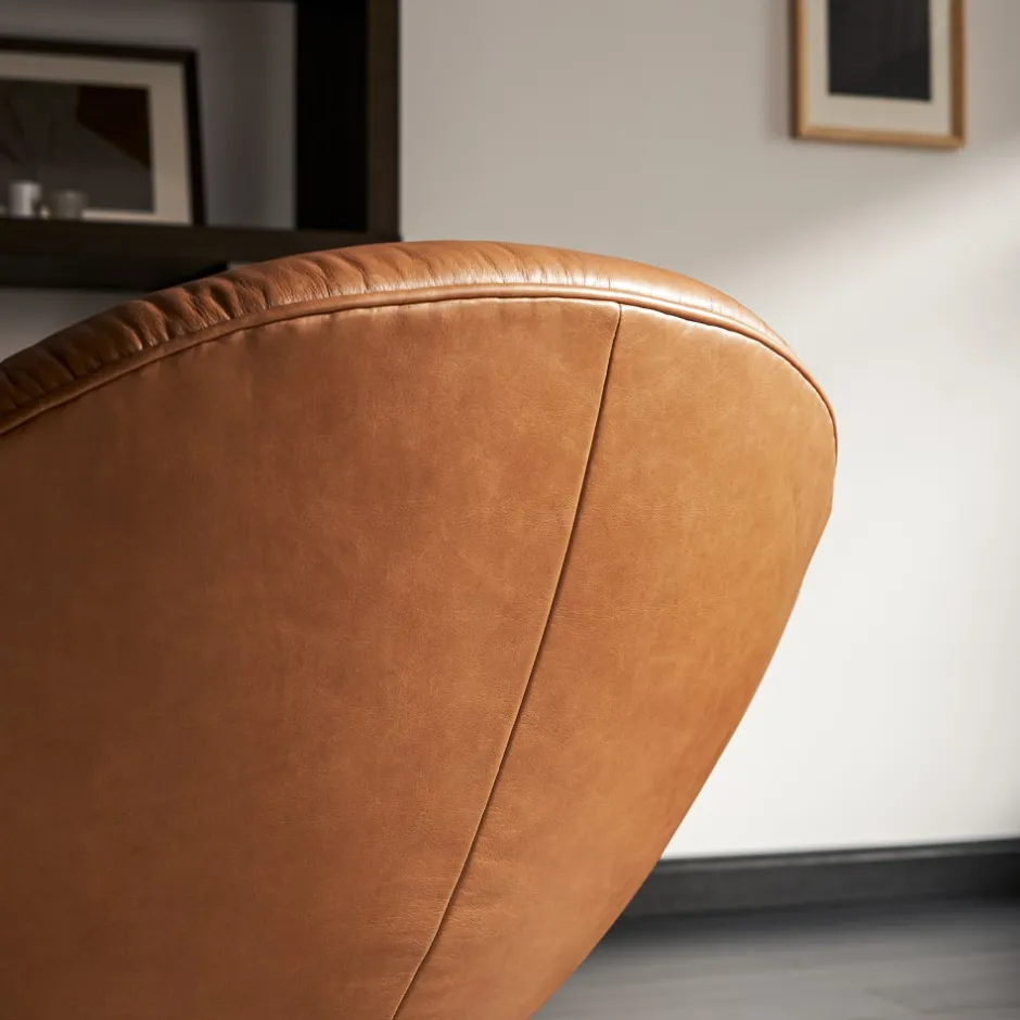 Hot Arden Leather Swivel Armchair Armchairs And Accent Chairs