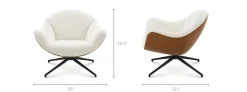 Fashion Arden Performance Fabric Swivel Armchair Armchairs And Accent Chairs