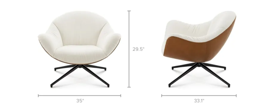 Fashion Arden Performance Fabric Swivel Armchair Armchairs And Accent Chairs