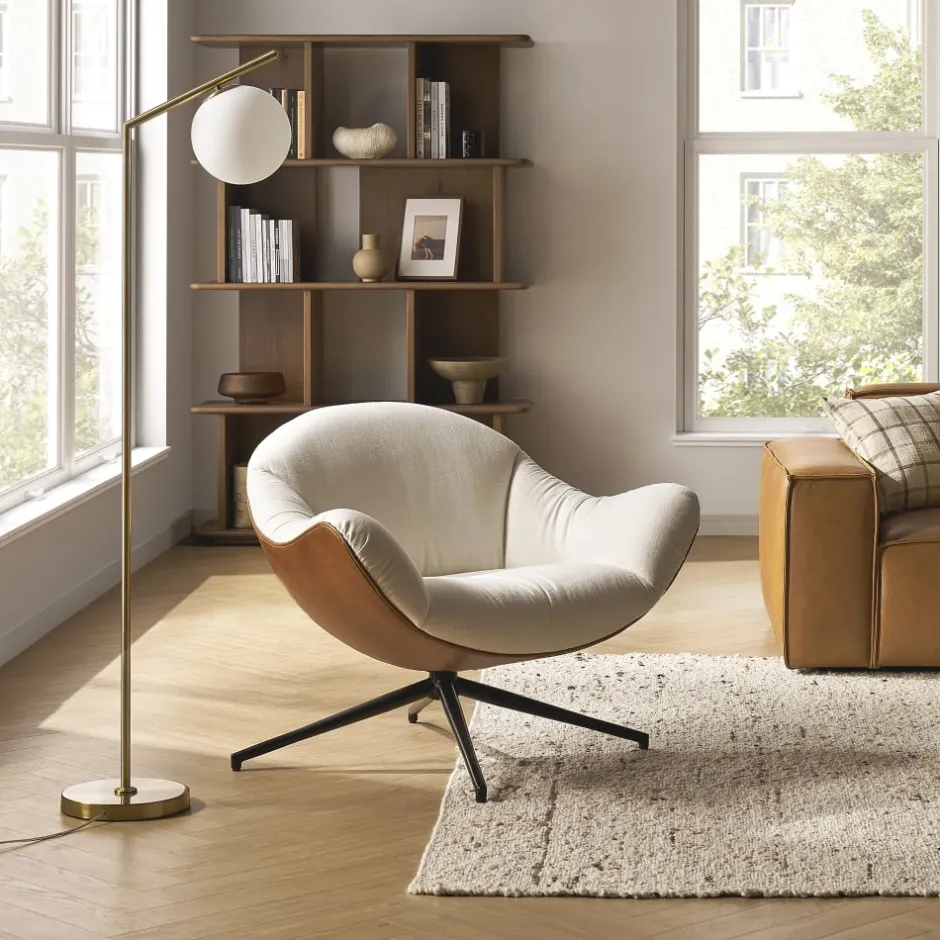 Fashion Arden Performance Fabric Swivel Armchair Armchairs And Accent Chairs