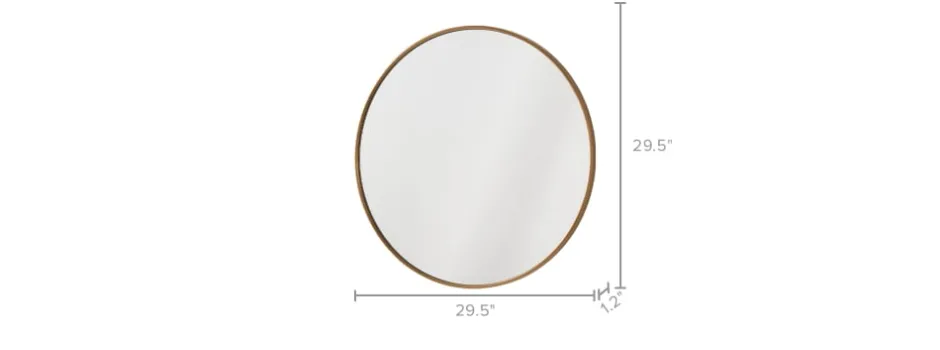 Hot Aria Round Wall Mirror Wall & Floor Mirrors|Small Bedroom Furniture