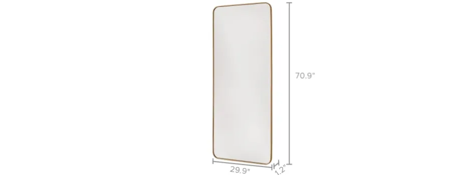 Fashion Aria Rounded Rectangle Floor Mirror Wall & Floor Mirrors