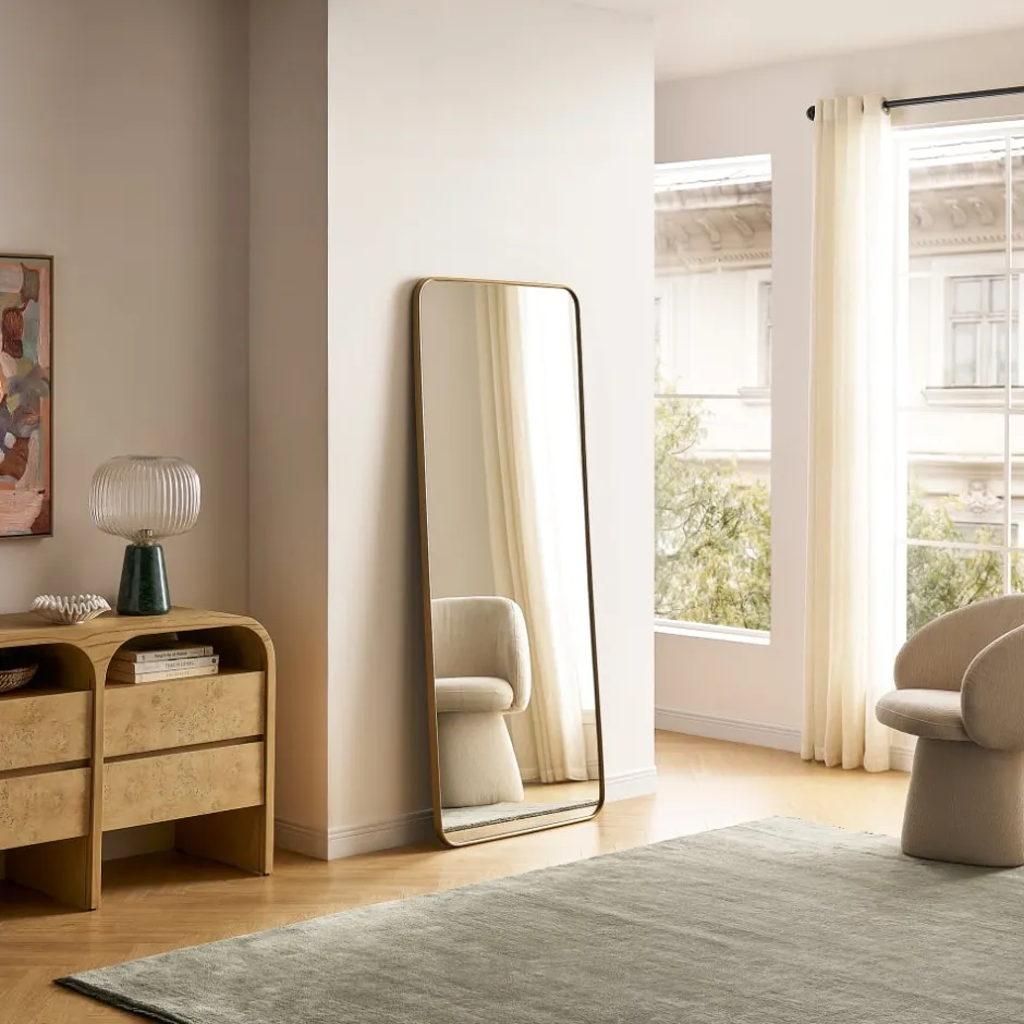 Fashion Aria Rounded Rectangle Floor Mirror Wall & Floor Mirrors