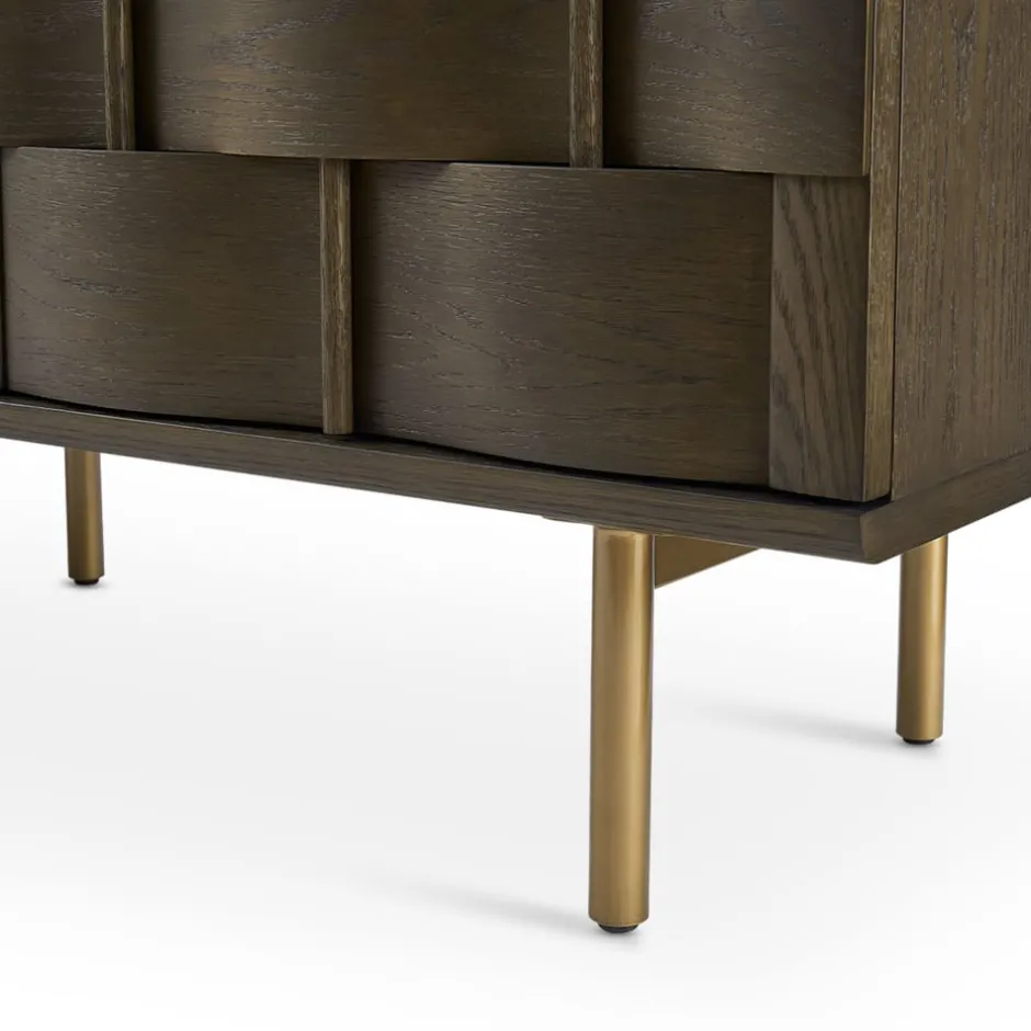 Fashion Ariel Sideboard, Caramel Oak Sideboards & Buffet Cabinets