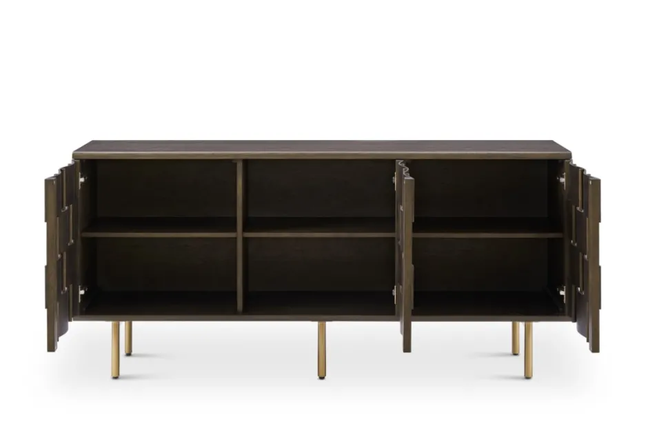 Fashion Ariel Sideboard, Caramel Oak Sideboards & Buffet Cabinets