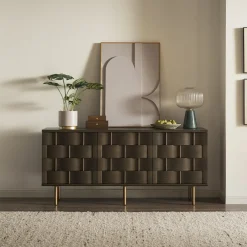 Fashion Ariel Sideboard, Caramel Oak Sideboards & Buffet Cabinets