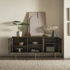 Fashion Ariel Sideboard, Caramel Oak Sideboards & Buffet Cabinets