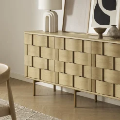 Fashion Ariel Sideboard, Whitewashed Oak Sideboards & Buffet Cabinets