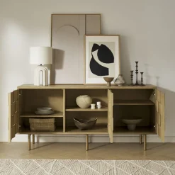 Fashion Ariel Sideboard, Whitewashed Oak Sideboards & Buffet Cabinets