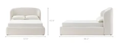Fashion Auburn Performance Bouclé Storage Bed Beds & Bed Frames