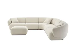 Sale Auburn Performance Fabric L-Shape Sectional Sofa with Ottoman Living Room Sets|Living Room Sets