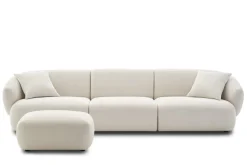 Best Auburn Performance Fabric Extended Sofa with Ottoman Living Room Sets|Living Room Sets