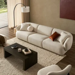 Best Auburn Performance Fabric Extended Sofa with Ottoman Living Room Sets|Living Room Sets