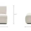 Fashion Auburn Performance Fabric Armless Sofa Armchairs And Accent Chairs|Modular Sofas