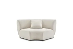 Fashion Auburn Performance Fabric Curve Corner Sofa Armchairs And Accent Chairs|Modular Sofas