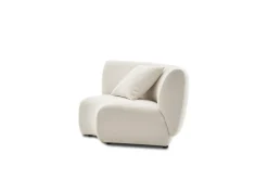 Fashion Auburn Performance Fabric Curve Corner Sofa Armchairs And Accent Chairs|Modular Sofas