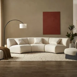 Online Auburn Performance Fabric Curve Wedge Sofa Armchairs And Accent Chairs|Modular Sofas