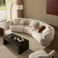 Online Auburn Performance Fabric Curve Wedge Sofa Armchairs And Accent Chairs|Modular Sofas