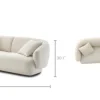Outlet Auburn Performance Fabric Curve Sofa 3 Seater Sofas