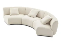 Clearance Auburn Performance Fabric Armless Curve Sofa 3 Seater Sofas