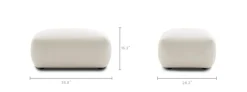 Clearance Auburn Performance Fabric Ottoman Footstools, Ottomans & Poufs