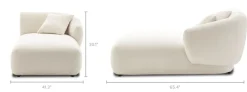 Discount Auburn Performance Fabric Right Arm Chaise Modular Sofas|Loveseats