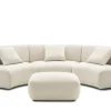 Hot Auburn Performance Fabric Armless Curve Sofa with Ottoman Living Room Sets|Living Room Sets