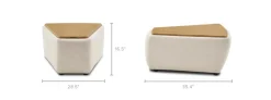 New Auburn Wedge Storage Console Side Tables|Modular Sofas