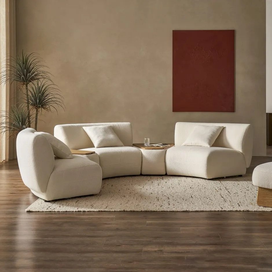 New Auburn Wedge Storage Console Side Tables|Modular Sofas