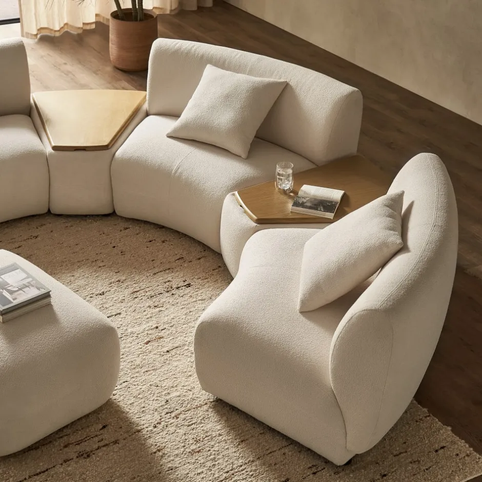 New Auburn Wedge Storage Console Side Tables|Modular Sofas