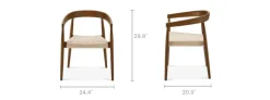 Discount Austen Dining Arm Chair, Walnut Stain Dining Chairs