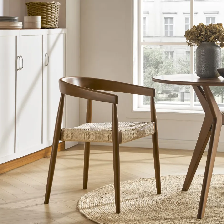 Discount Austen Dining Arm Chair, Walnut Stain Dining Chairs