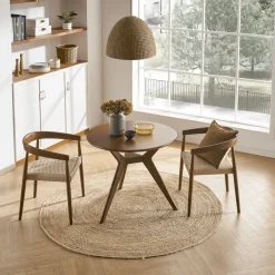 Discount Austen Dining Arm Chair, Walnut Stain Dining Chairs