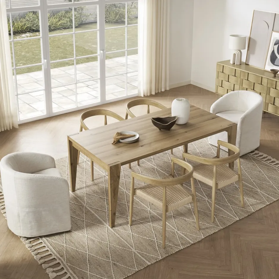 Online Austen Dining Arm Chair, White Wash Dining Chairs