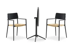 New Bistro Round Foldable Table with 2 Newport Chairs Set Small Outdoor Furniture|Outdoor Chairs & Bar Stools