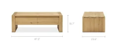 Clearance Bradley Coffee Table with Drawers Coffee Tables